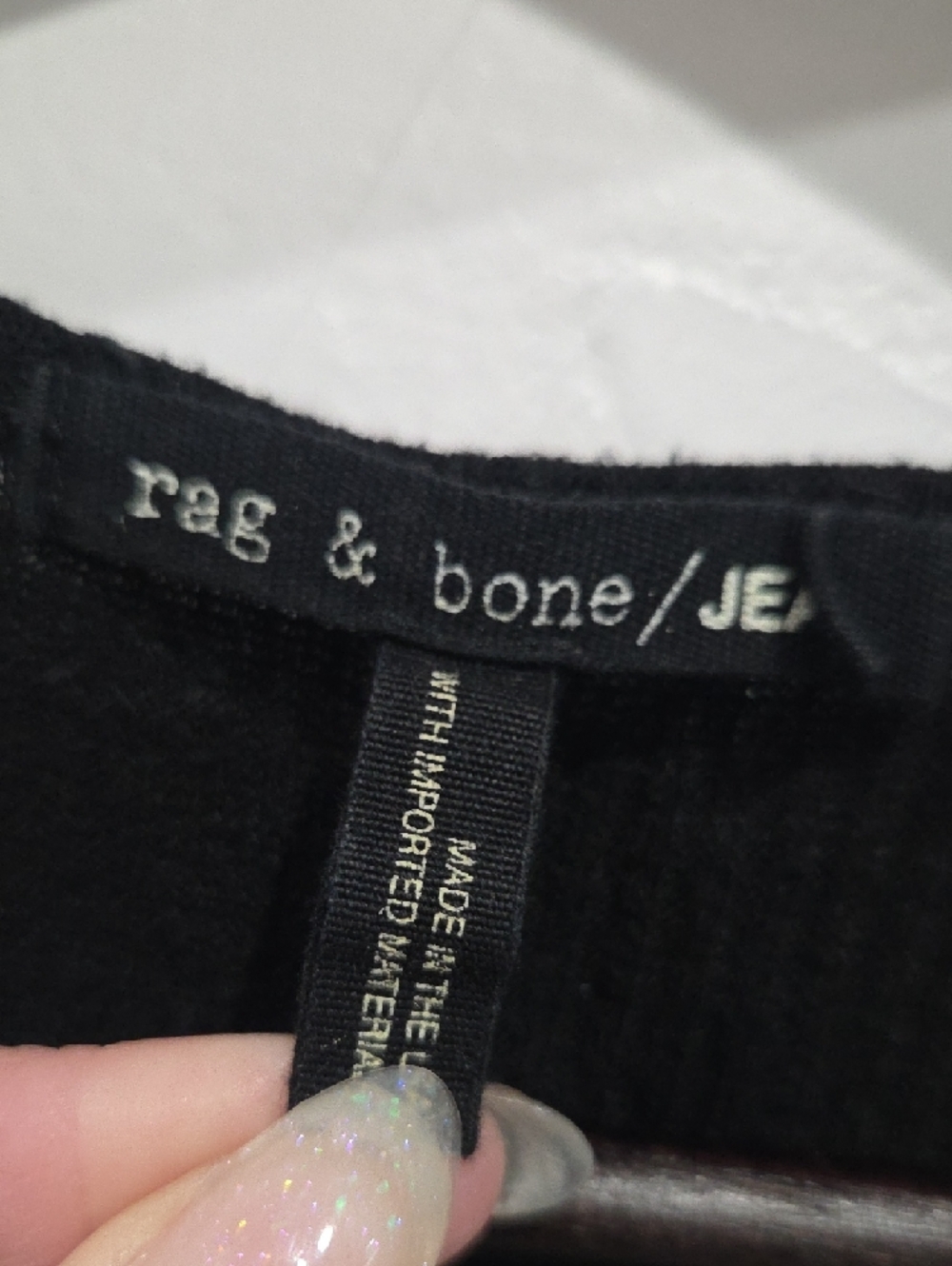 rag & bone Black Ribbed Racerback Tank - Picture 2 of 6